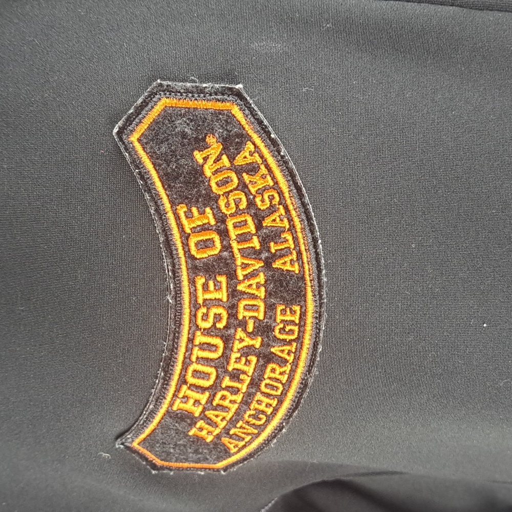 Harley Davidson embroidered men's large black full zip fittef hooded jacket - Picture 3 of 8